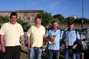 Daniel DUCLAUX et Eric BONNET (secteur d’Annonay) sont champions de l’Ardèche devant Patrick FENOUIL et Michel BOIS (secteur de Privas).