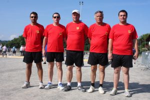 Secteur d’Aubenas : David, Guy et Hervé TROUILLAS, Sébastien ORTIS, Christophe BARATIER ont perdu en quarts de finale.