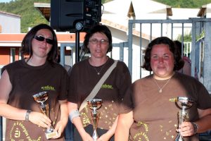 Julina POLLY Christelle ASTIER et Aurélie RUSSIER (secteur de Lamastre) sont vices championnes de l’Ardèche.