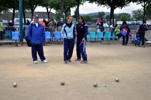 Sur les jeux bourguésans : Dorine Amar, Fatiha Giannone internationale marocaine (Curie Fontaine)