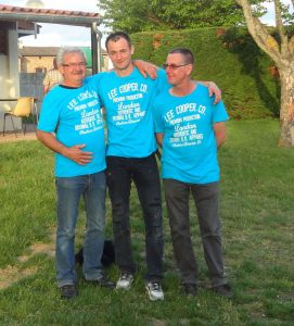 Lionel et Daniel Perez Cano avec Fernand Clemençon (Davézieux)