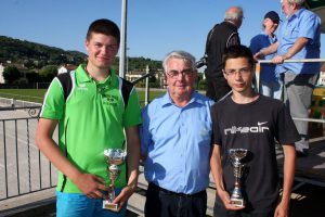 Dylan Jean et Gaël maire en compagnie de Marc Valayer, président du CBD