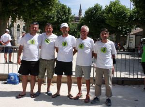 L’équipe du secteur de Lamastre est qualifiée : Maxime Riouffreyt, Nicolas Michon, Philippe Rissoan, Louis Chantre et Denis Abel.