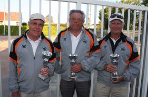 Alain Besson, Camille Chapon et Guy Tetard (Tournon) sont champions de l'Ardèche