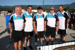 -Daniel et David Blanc, Raoul Vocanson, Yves Fargeon et Jean-Paul Lextrait de Saint Sauveur de Montagut (secteur de Privas) ne sont pas sortis des poules, battus 5 à 13 par Rey (Hérault) et 9 à 13 par Lapierre (Rhône).