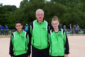 Dans leur poule, Antoine Fromentoux et Alicia Sapet de Saint Victor ont gagné 13 à 2 contre Rozier (Haute-Loire), ils se sont inclinés 3 à 13 face à Grand (Ardèche). A la partie de barrage, ils l’ont emporté 12 à 10 devant Bonnet (Isère). En huitièmes de finale, ils se sont inclinés 9 à 10 face à Baumont (Rhône).