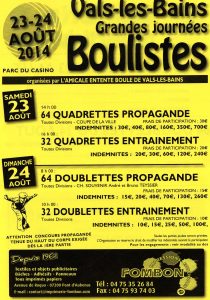 Journées Boulistes 2014
