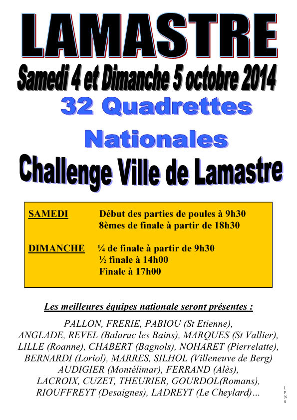 Les concours nationaux d’octobre en Ardèche