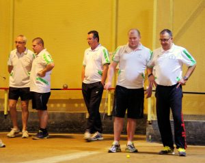 Daniel Bonnet, Mickaël Perret, Pascal Desseux, le capitaine du Pilat Florian Chaméon et Alain Baju