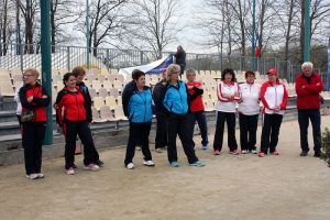 Avant de monter sur le podium