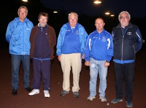 Les perdants de la partie de barrage : Labégude (Robert Dominget, Bernard Ranchon, Bruno Sauzée, Marc Devès et Jean-François Dufour)