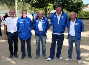 Daniel Ozil, Jean-Louis Richard, Hervé Imbert, Patrick Lagache et Michel Pastré (Lavilledieu).