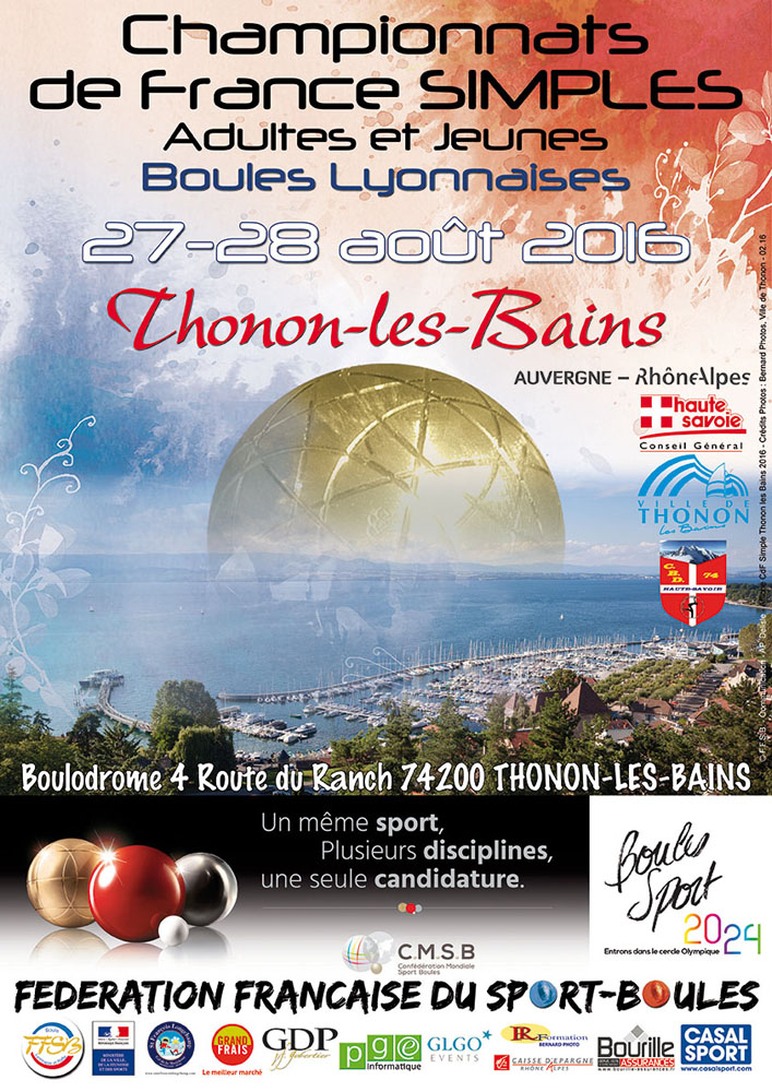 Les championnats de France simples c’est ce week-end à Thonon les Bains