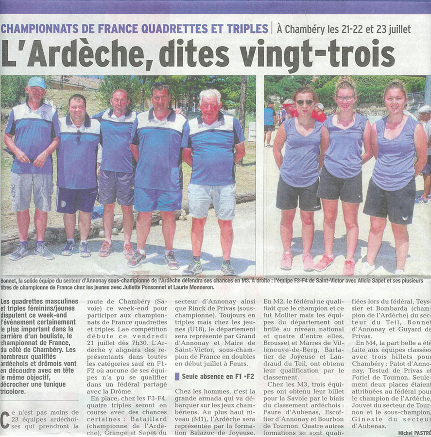 Revue de presse de juillet