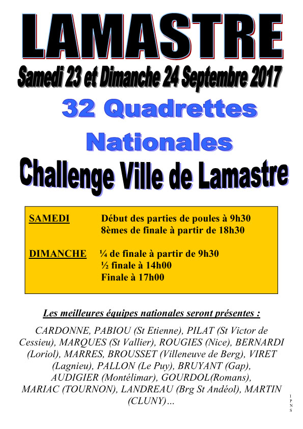 Concours National, Challenge Ville de Lamastre