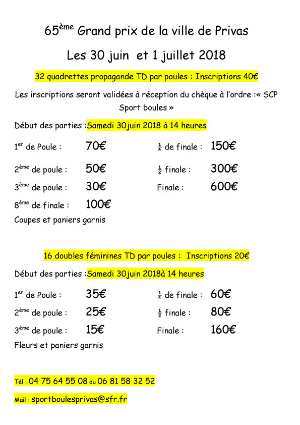 Le Grand prix de Privas relancé