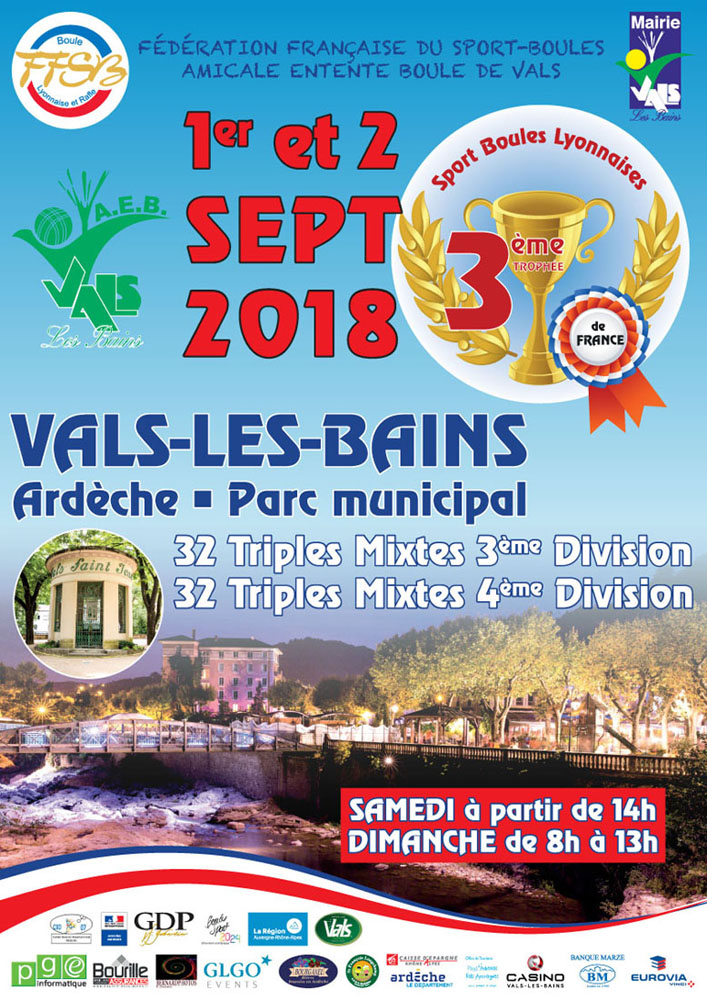 Troisième édition du Trophée de France à Vals les Bains