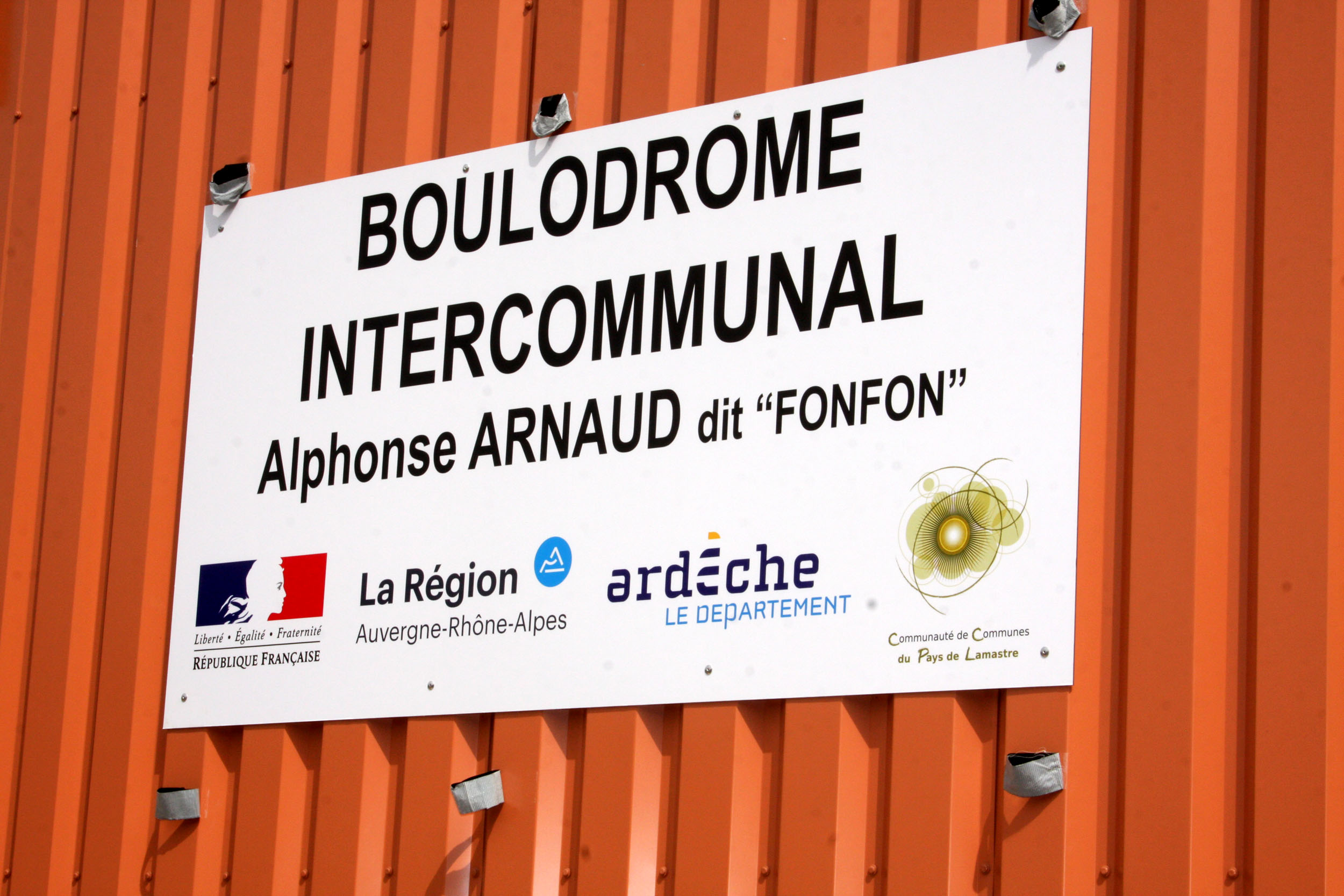 Inauguration de la rénovation du boulodrome de Lamastre