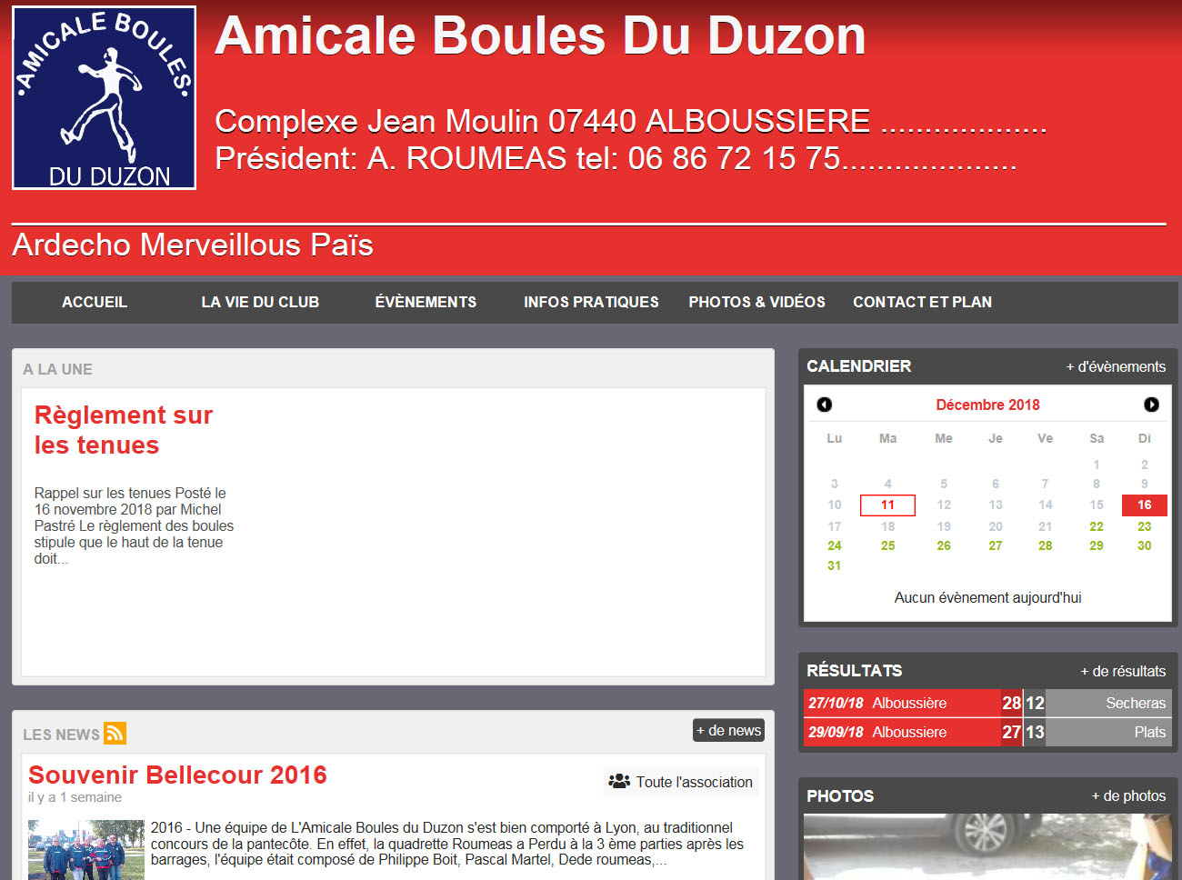 Un site Internet pour Alboussière