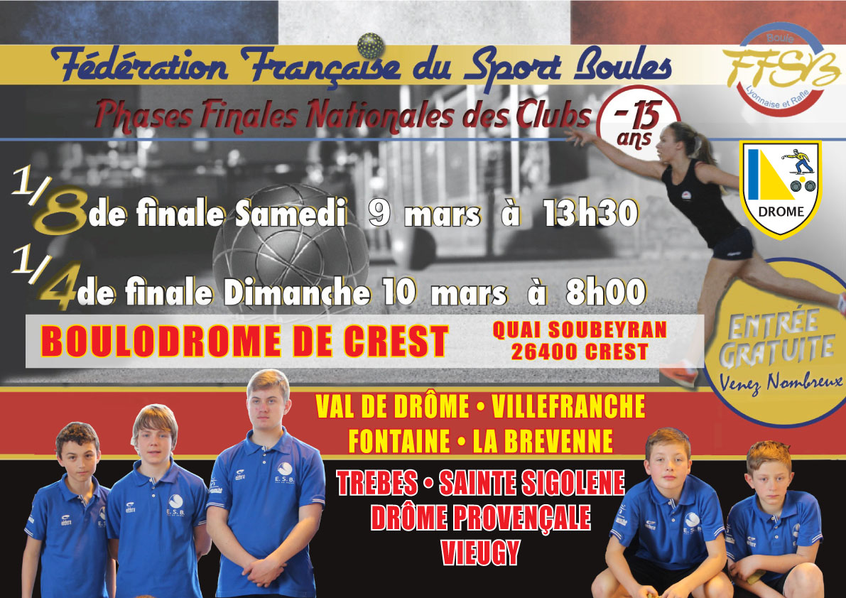 Parties finales des clubs de moins de 15 ans