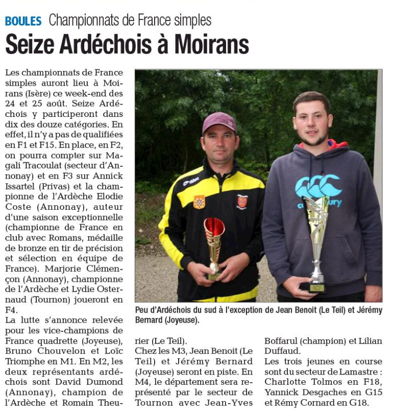 Revue de presse du mois d’août