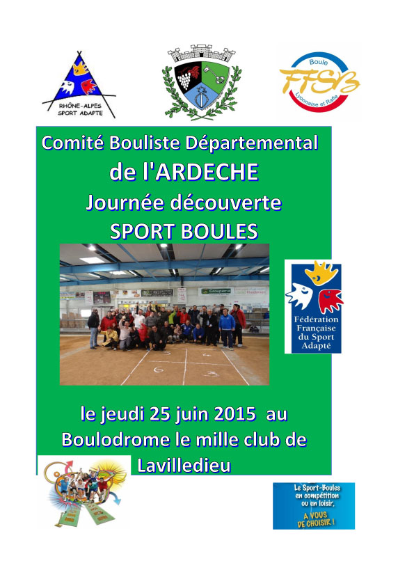Sport adapté, journée découverte du sport boules à Lavilledieu