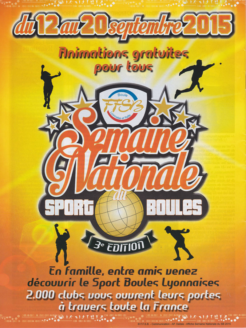 3ème édition de la semaine nationale du Sport Boules